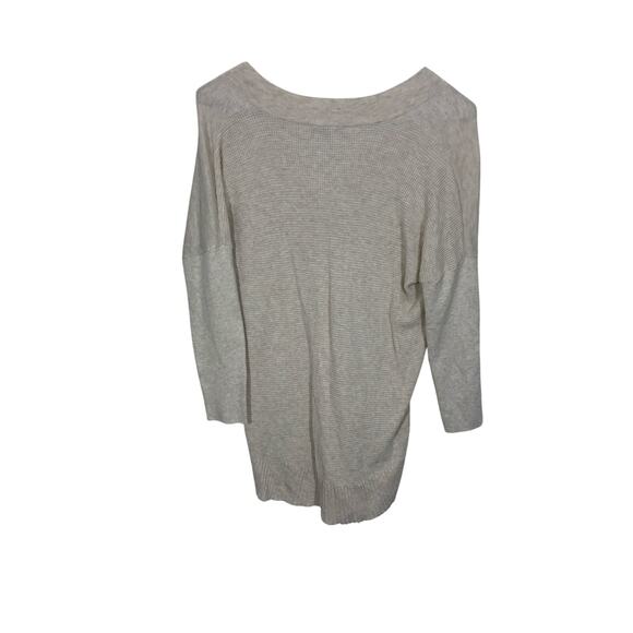 Lilla P Knit Sweater Cotton Modal S Minimalist Neutral V-Neck Preppy Sustainable - Picture 4 of 4